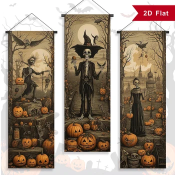 Halloween Skeleton Banner Set 1