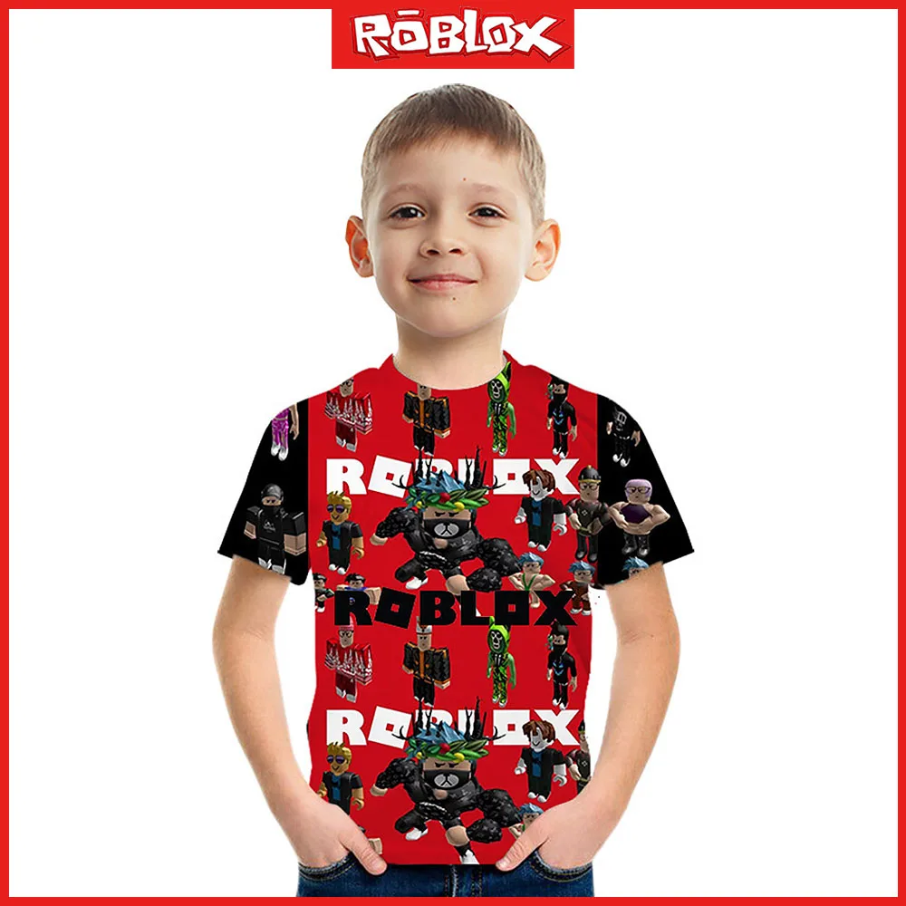 Kids Boys Girls Roblox Anime Short Sleeved Tops Children's New New