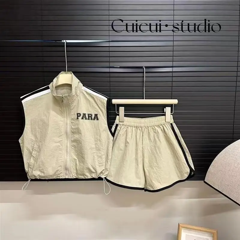 

2023 Childrens New Summer Fashion Solid Color Simple And Handsome Boys Foreign Style Unisex Versatile Boys Quick Drying Suit Set