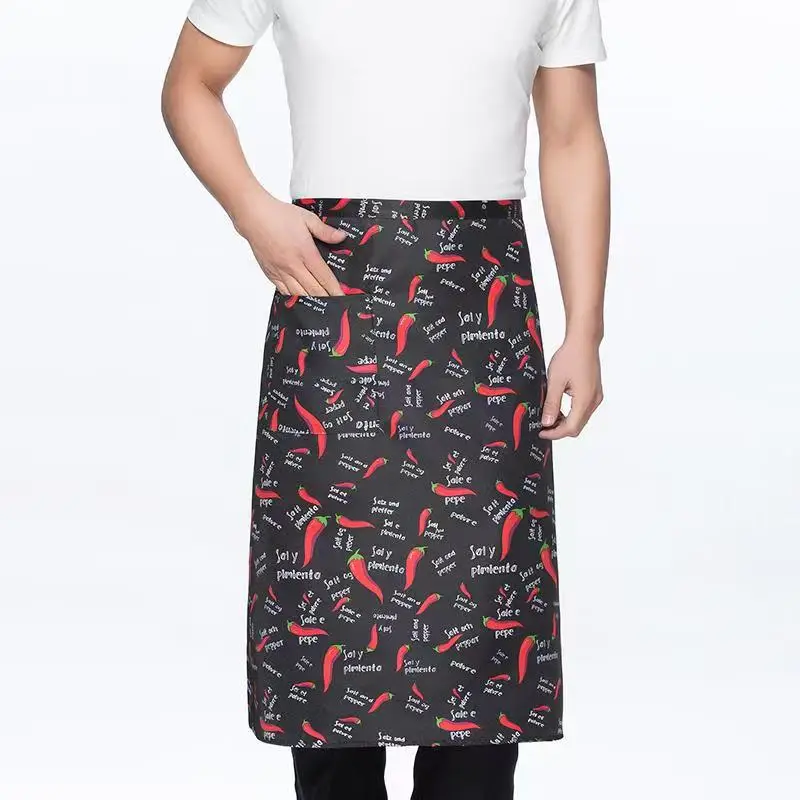 Chef Half Apron With Neck Strap Hotel Cafe Western Restaurant Waiter Work Waist Apron Short Kitchen Service Half Length