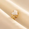 88267-646c6e.jpg Bagues ouvertes bohème en émail blanc, couleur or, luxe, irrégulier, en acier inoxydable, réglable, bijoux de charme pour femmes, cadeaux