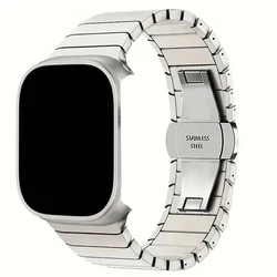 Adjustable Stainless Steel Watch Band Bracelet Strap for 42mm-44mm-45mm-49mm (Starlight)