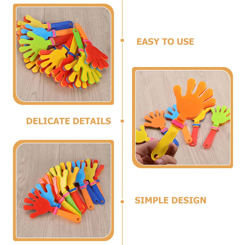 12 Pcs Hand Clapper Clappers Funny Props Toys Prank Noise Maker Plastic Reusable