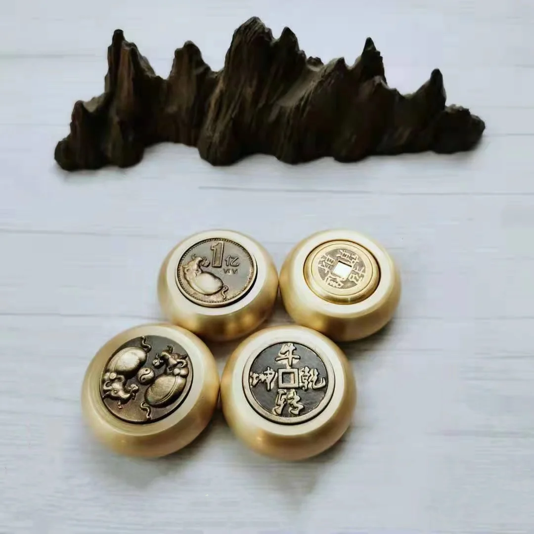 

Vintage Rotatable Brass Crafts Chinese Feng Shui Items Make A Fortune Good Luck Home Office Desktop Ornaments Creative Gifts