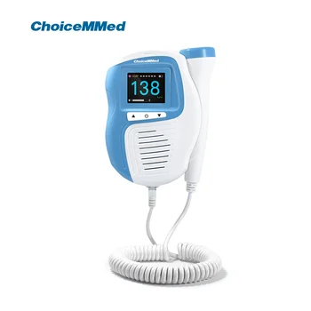 Choicemmed MD800 Fetal Doppler 3MHz (2MHz Optional ) Probe Heart Beat Monitor Backlight TFT Multiple Colour