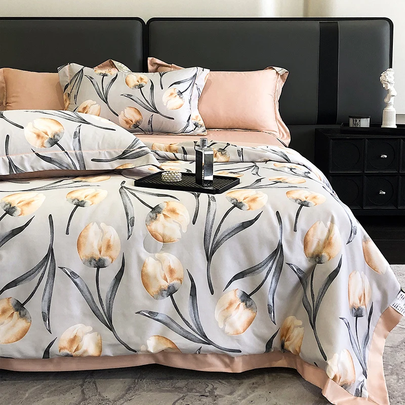 

Summer Ice Silk Quilt Bedspread on The Bed Air Conditioning Blanket Breathable Comforter High Luxury Bedding Queen King Size