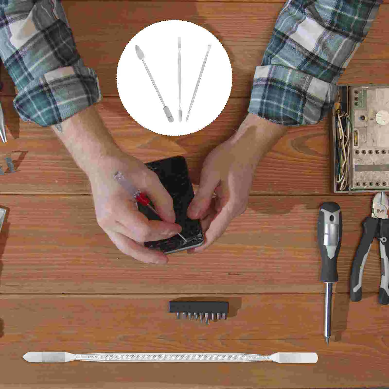 

3 in 1 Stainless Steel Small Electronics Repair Tools Professional Opener Small Electronics Repair Tools Portable Disassembly