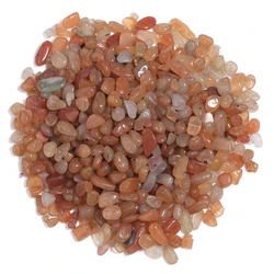 Natural Crystal Gravel Stones | Mixed Gemstones for Reiki, Ore Samples, and Aquarium Decor | 100g (Red Aventurine)