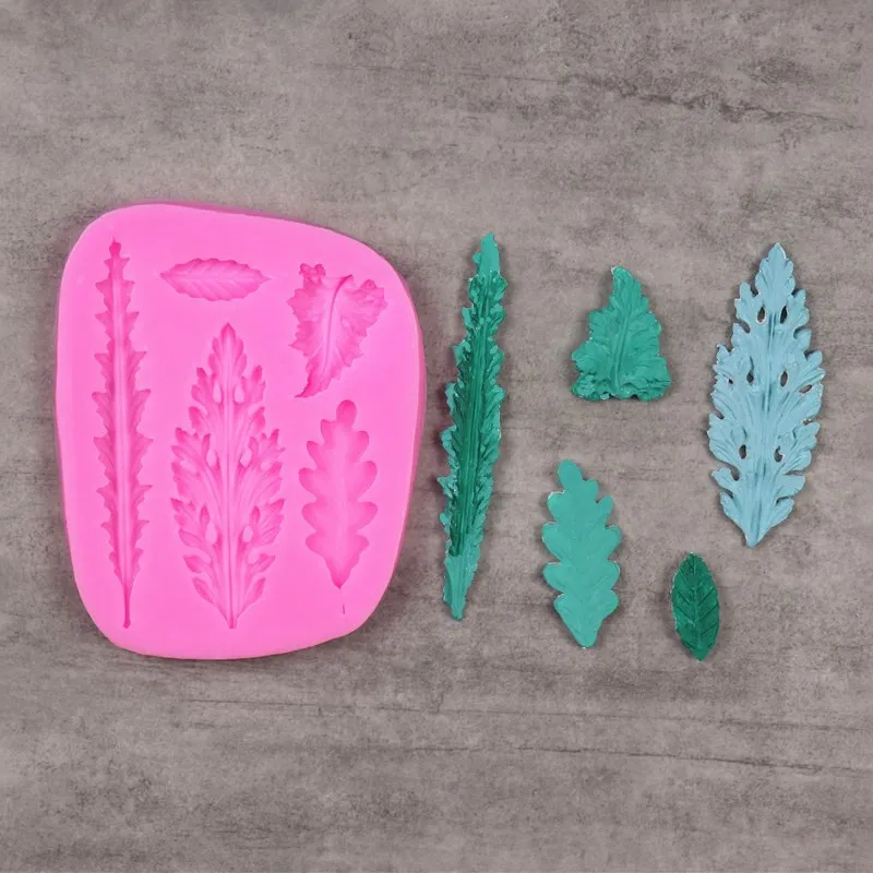 

Plant Vegetable Leaves Silicone Mold DIY Fondant Cupcake Top Candy Chocolate Dessert Pastry Decoration Kitchen Baking Tools