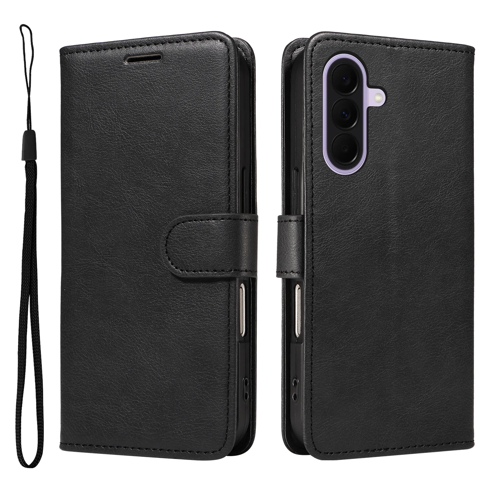 Elegant Leather Wallet Flip Case with Kickstand and Card Holder