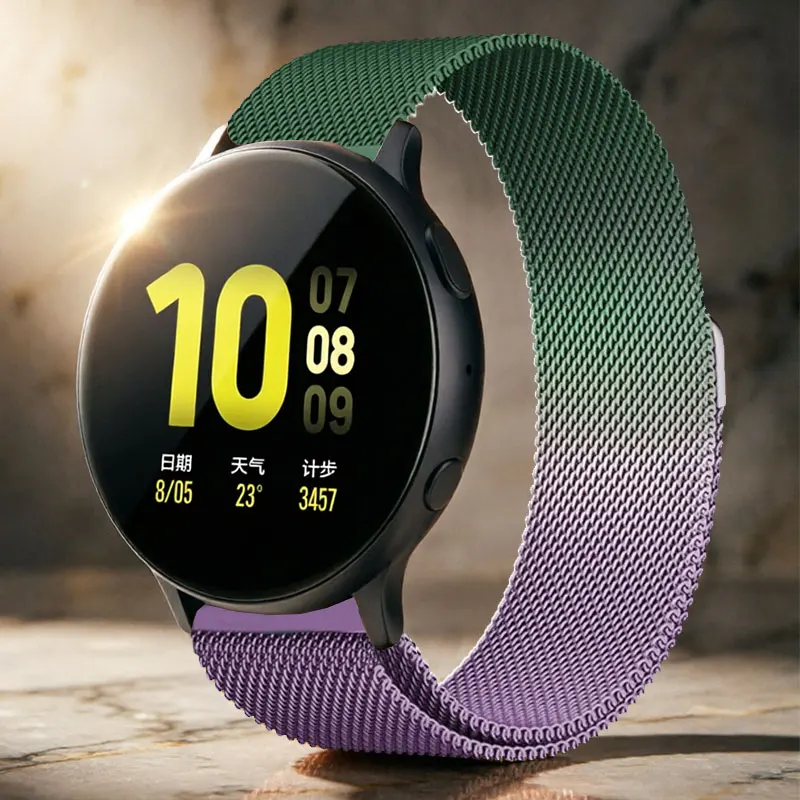 Universal 20mm/22mm Magnetic Smartwatch Bracelet Strap - Sleek Design