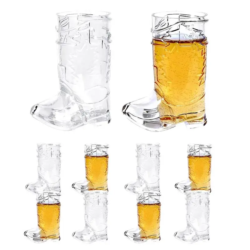 

Cowboy Boot Cups Creative Mini Cowboy Boot Glasses 10pieces Transparent Cowboy Cups 1 Ounce Beer Boot Mugs Drinking Cup Set