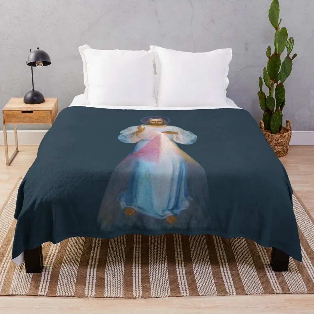 

Jesus I Trust in You Throw Blanket for sofa Weighted Furrys Blankets