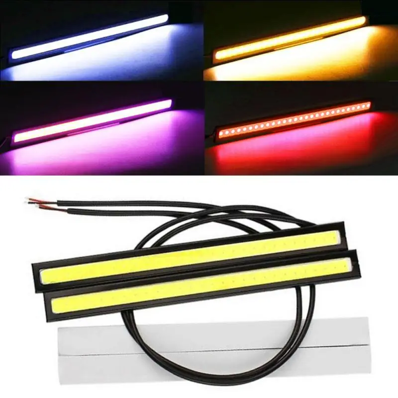 

Set Universal Waterproof Daytime Running lights COB Fog Lamp Car Styling Led light DRL Lamp 17cm