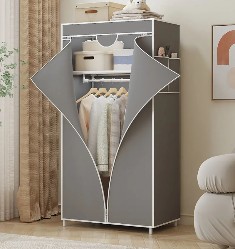خزانة ملابس صغيرة بسيطة مقاومة للغبار، قماش غير من...