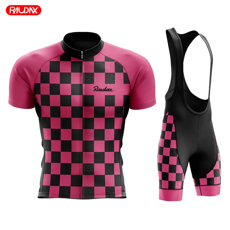Maillot Cyclisme Femme Manches Courtes + Short Rembourré - Tissu Respirant - Poches Arrière Et Bandes Réfléchissantes - Taille S à 3XL