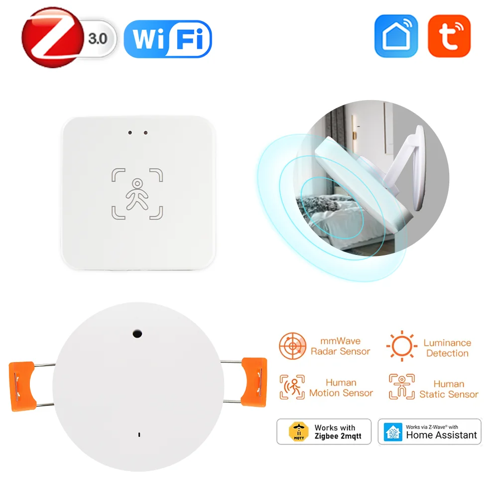 Tuya Wifi Zigbee Human Presence Sensor MmWave Radar Detector PIR Motion ...
