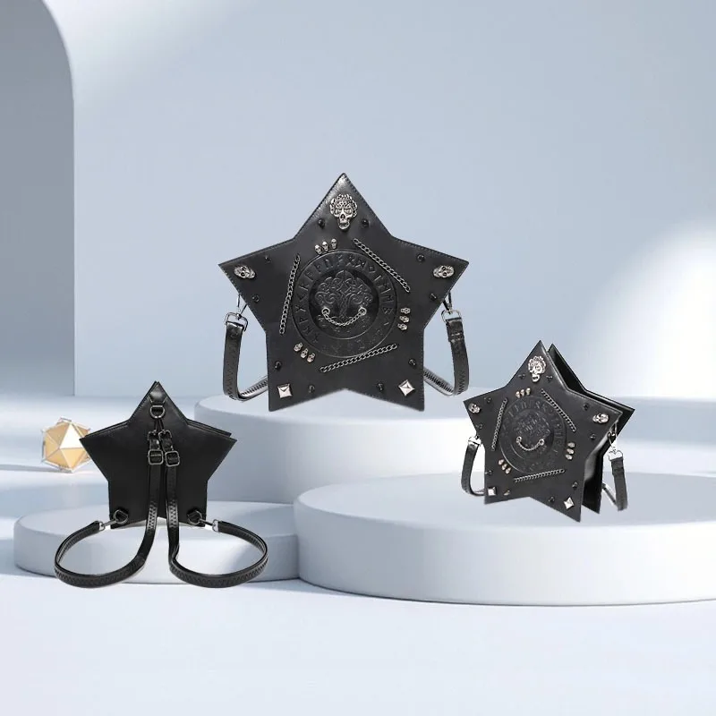 Luxury new ladies bag female Gothic minority ladies shoulder bag heavy skull head women's bag shoulder diagonal bag.