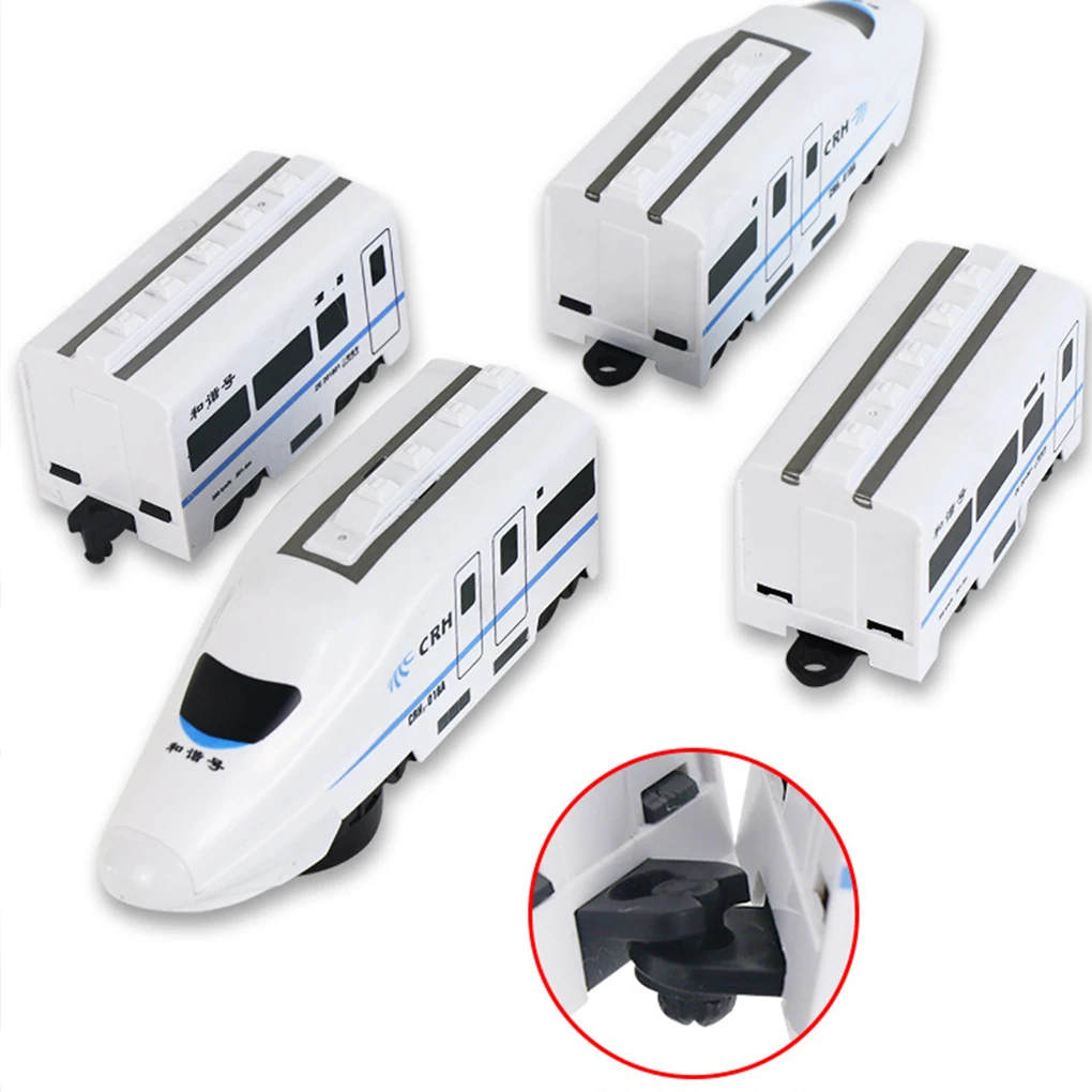 Kids DIY Universal Simulation High-speed Railway Harmony Train Toys Electric Sound Light Train Model Car Puzzle Toys