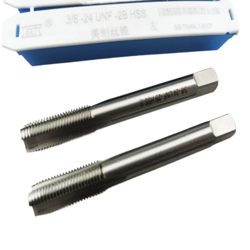 HSS 왼손 미국 직선 홈 탭 UN/NC/UNF/UNS/UNEF 6-32 8-32 1/4 5/16 3/8 1인치 2인치 내부 스레드 태핑 도구