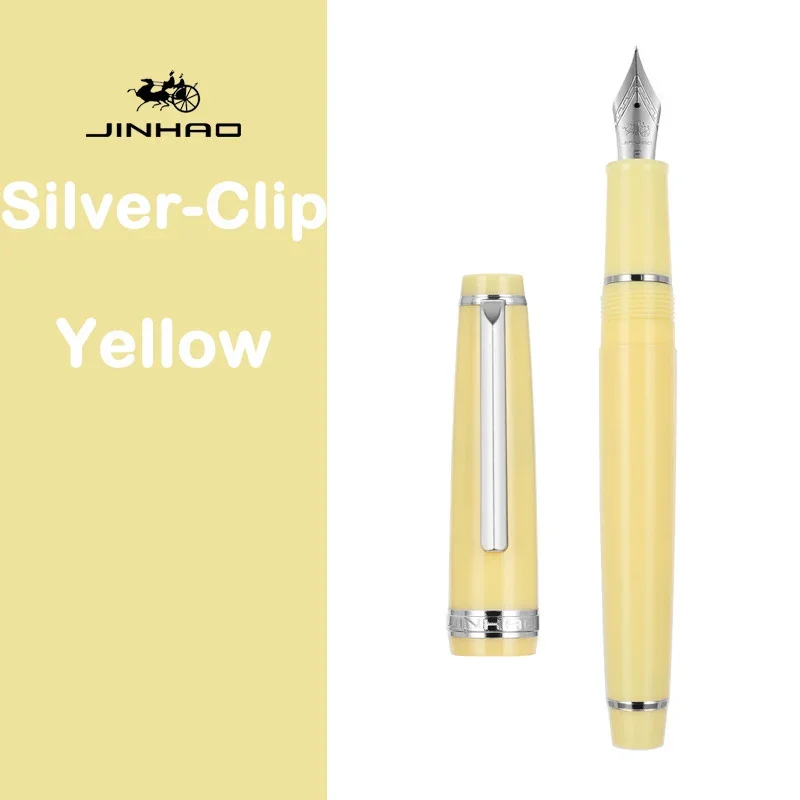 Luxury Silver Clip Fountain Pen - Elegant Extra Fine Nib Writing Instrument