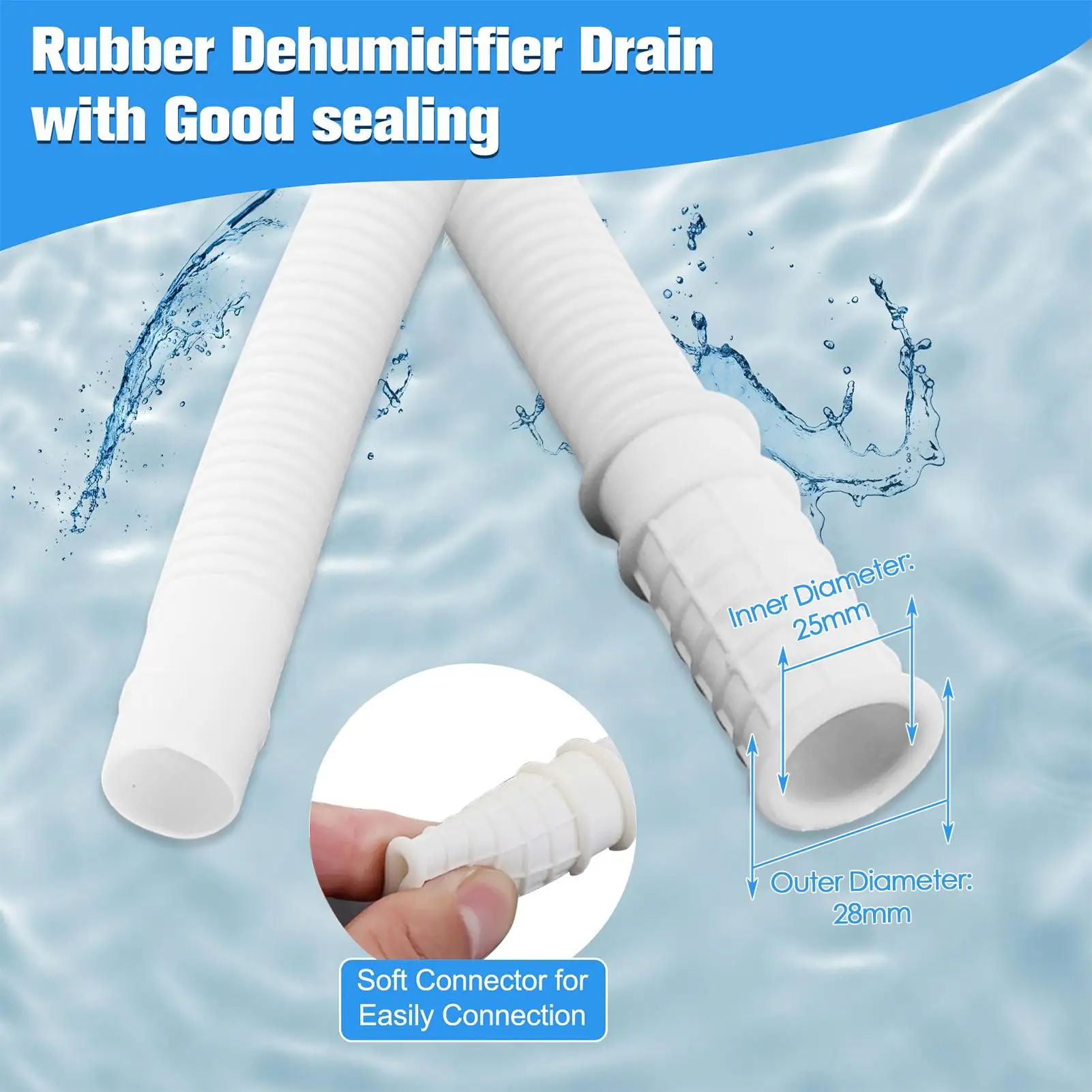 Universal Air Conditioning Drainage Hose Dehumidifier Drain Hose Corrugated Drainpipe Dehumidifier Attachment For Garden