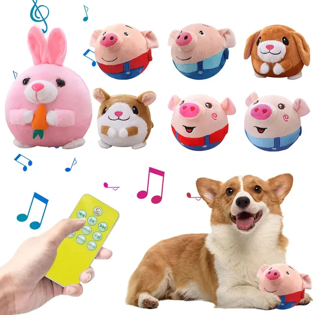 Electronic Pet Dog Toy Ball Pet Bouncing Jump Ball Music Vibration Bite Puppy Ball Interactive Dog Chewing Moving Plush Doll Toy Electronic Pet Dog Toy Ball Pet Bouncing Jump Ball Music Vibration Bite Puppy Ball Interactive Dog Chewing Moving Plush Doll Toy