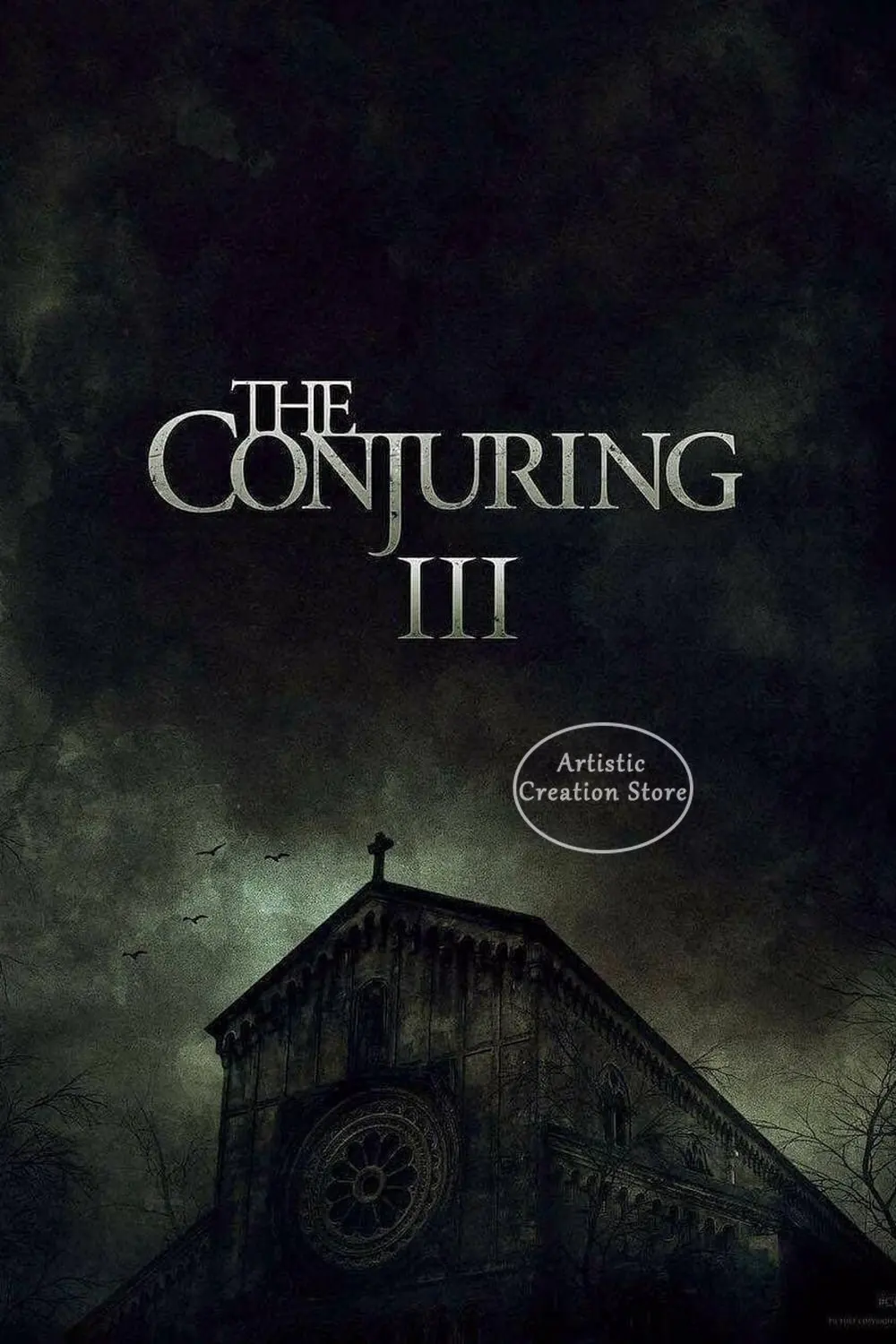 The Conjuring - Poster su tela, resistente, per decorazione da parete, per soggiorno, camera da letto, decorazione per la casa, 30 x 45 cm