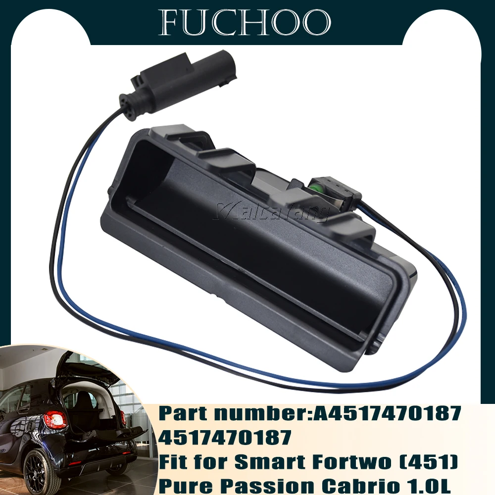 Misura Per Smart Fortwo (451) Pure Passion Cabrio 1.0L L3 - Gas Electric Drive Portellone Serratura Posteriore Interruttore Porta Posteriore A45174701