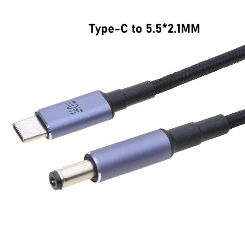 140W PD USB 유형 C 수 입력 DC5.5x2.1mm 5.5x2.5mm 수 전원 충전 케이블