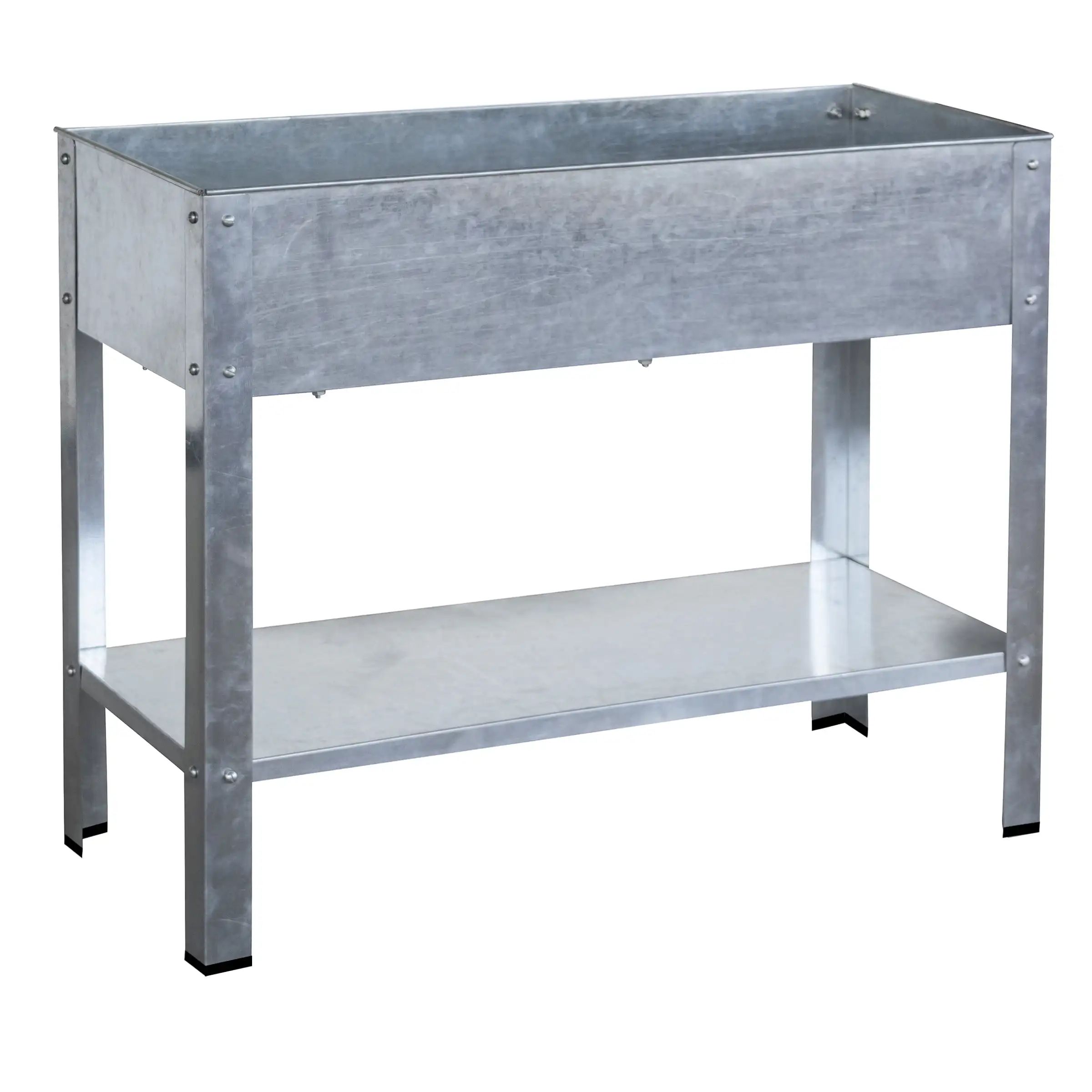 

AmeriHome Galvanized Metal Elevated Garden Planter
