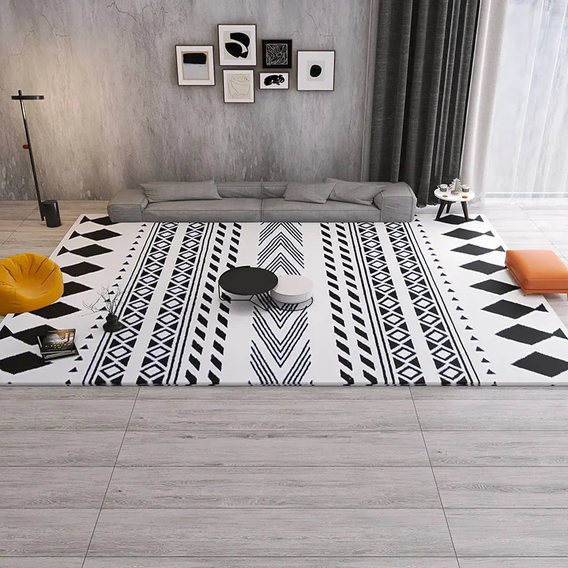 

Home Rugs Floor Mats Bathroom Indoor Carpet Retro Design Square Rug Modern Luxury Tapete Para Salas Living Room Decoration