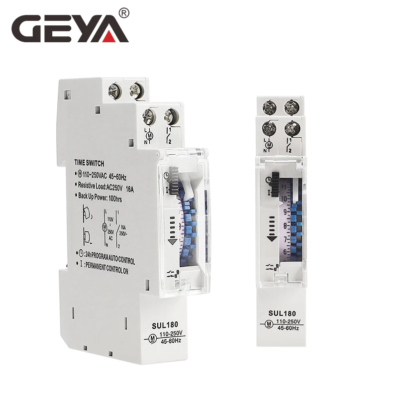 Geya-timer mecânico tb45 din, comutador 96 vezes