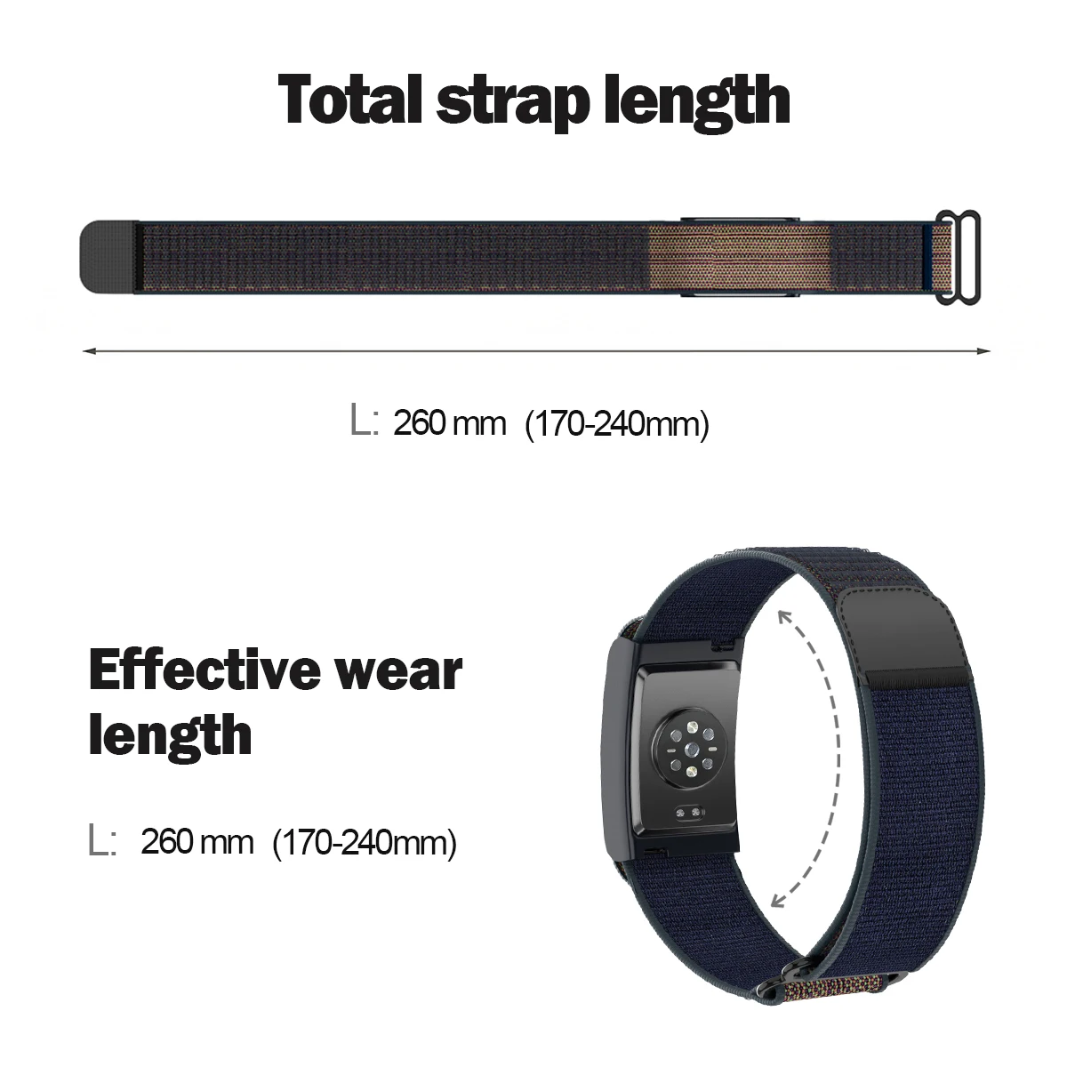 Nylon Loop Sport Bands - Adjustable Replacement Bracelet Strap