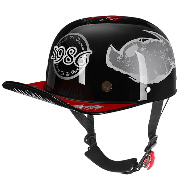 Venom-Casco De Béisbol Retro Para Motocicleta, Gorra De Béisbol Para Moto, Accesorios De Vitange Duck, Dot, 2022