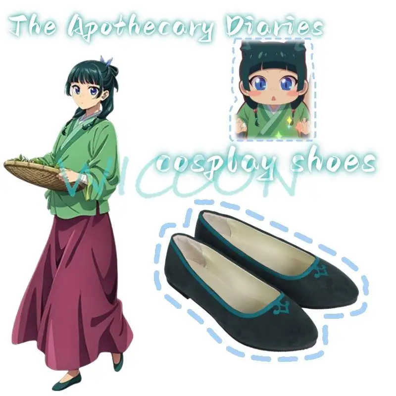 

Maomao Cosplay Costume Only Shoes Anime The Apothecary Diaries Green Kusuriya No Hitorigoto Halloween Women Shoes For Role Play