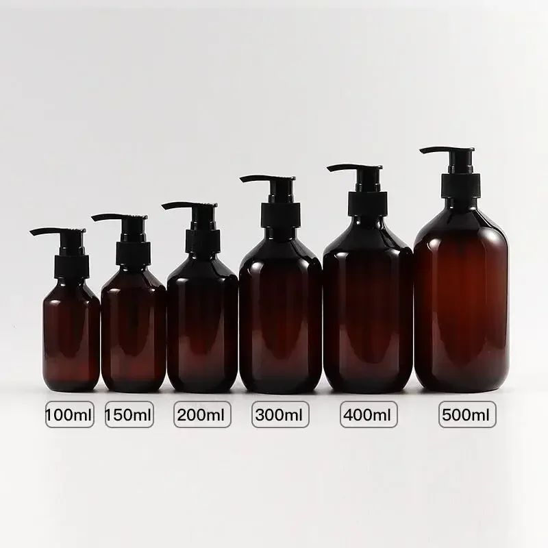 Multipurpose Refillable Pump Dispenser Bottles for Bathroom and Kitchen, Set of Various Sizes