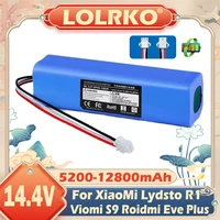 Original For Xiaomi Roidmi Eve Plus Viomi S9 Lydsto R1 Robot Upgraded with Rechargeable Lithium ion Battery 12800mAh BatteryPack 1