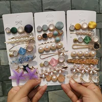 Candy Colors Pearl Hair Clip For Women Korean Hairpin 1