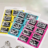 Nine link Metal Children's Puzzle Toy Adult Ieisure Stress Reducing Intelligence Buckle 8-piece Set With Detachable Buckle 1