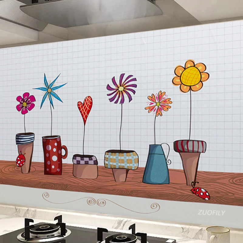 Kitchen Self Adhesive Oil-proof Wall Stickers High Temperature Foil Kitchen Cabinet Sticker Oil Proof Waterproof Wallpaper 1 Pc wall stickers,self adhesive stickers,waterproof tape,self adhesive wallpaper,vinyl wallpaper,kitchen wall sticker,adhesive wallpaper,oil proof film,waterproof wall tape