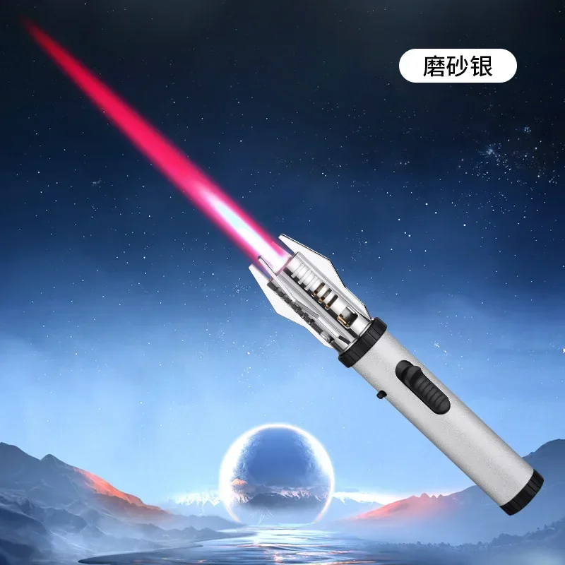 High Temperature Jet Windproof Lighter 1300℃ Cool Lightsaber Igniter Outdoor Barbecue Kitchen Lighter Gadgets For Men