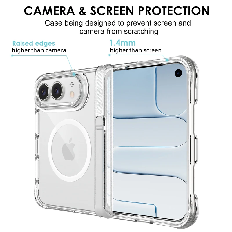 Duo Magnetic Crystal Clear Ultra-Slim Folding Case with Stand