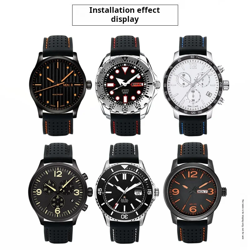 Silicone Rubber Wrist Strap Watchband