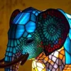 Animal Table Lamp Dyed Resin Elephant Lamp Desktop Night Light Table Night Light,3D Stained Animal Night Light Lamp 5