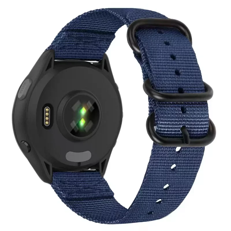 Premium Nylon Loop Band with Three-Ring Metal Buckle - Lightweight & Durable Bracelet