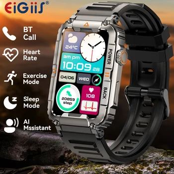 EIGIIS New Military Smart Watch 100+ Sports Modes Health Monitor Bluetooth Call IP67 Waterproof Men Women For IOS Android KR88