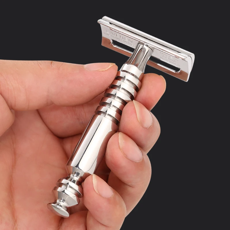 316L Stainless Steel Double Edge Safety Razor Men Shaving Luxurious Classic for Superb Mens Shaving Razors Barber 5