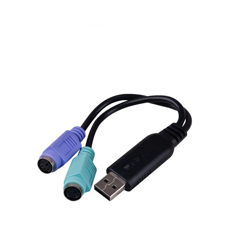 Фото Кабель-переходник PS2-USB, адаптер интерфейса клавиатуры мыши, Круглый адаптер порта для сканирующего устройства №3