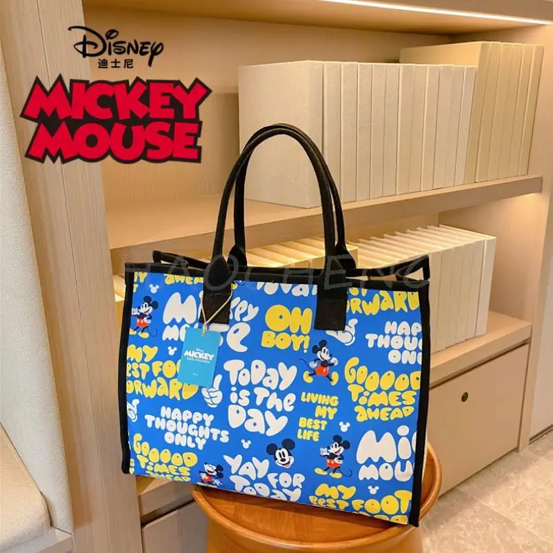 Mickey Mouse Disney Shoulder Bag Casual Women's Tote Bag Retro Canvas